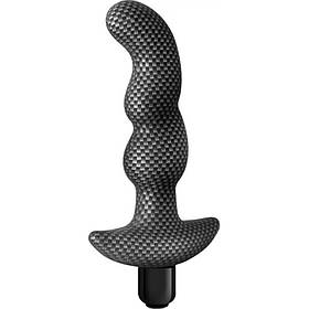 Масажер простати з вібрацією, фігурний, сірий