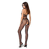 Комбінезон у сіточку Passion з інтимним доступом, чорний, One Size, фото 2