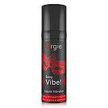 Рідкий вібратор для інтимних зон Orgie Sexy Vibe! Hot з зігрівальним ефектом і смаком полуниці, 15 мл, фото 2