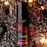 Рідкий вібратор для інтимних зон Orgie Sexy Vibe! Hot з зігрівальним ефектом і смаком полуниці, 15 мл, фото 6