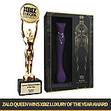 Вібратор із насадкою Zalo Queen Set з хвилястою стимуляцією, для клітора та точки G, фіолетовий, фото 2