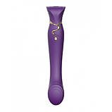 Вібратор із насадкою Zalo Queen Set з хвилястою стимуляцією, для клітора та точки G, фіолетовий, фото 6