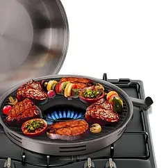 Сковорода гриль газова Весторм Ростер Газ з мармуровим покриттям 28 см стійка до подряпин і перегріву