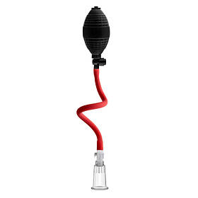 Вакуумна помпа Blush Temptasia для клітора, чорно-червона, 7.6 х 1.5 см