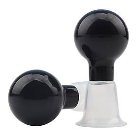 Вакуумні помпи на соски Dreamtoys чорно-білі, 6.7 х 3 см