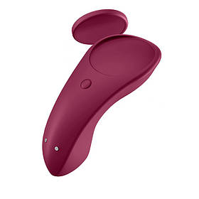 Вібратор у трусики смарт Satisfyer Sexy Secret бордовий, 8.6 х 3.9 см