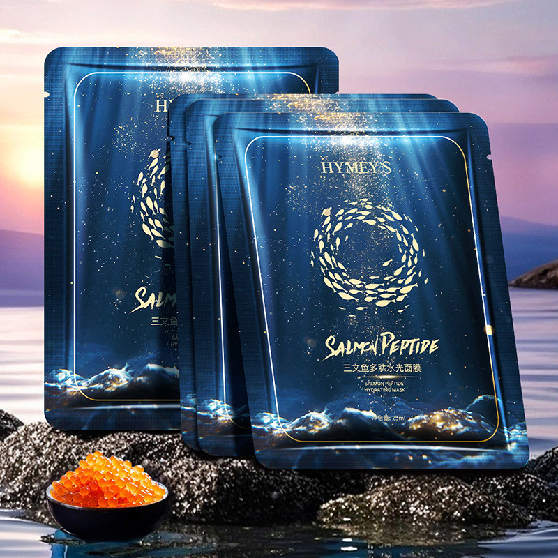 Зволожувальна маска з пептидами лосося для сяйва шкіри Salmon Peptide Hydrating Glow Mask HYMEY`S, 25 мл, фото 1