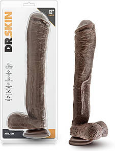 Фалоімітатор гігант Blush Dr. Skin Mr. Ed реалістичний на присосці, коричневий, 33 см х 5.3 см