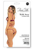 Еротичне боді про Rene Rofe Walk Away, S/M, з інтимним вирізом, з відкритою грудьми, бордове, фото 4
