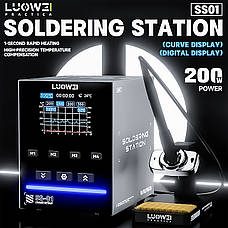 Паяльна станція LUOWEI LW-SS01 200W (тільки паяльник 150-500°С, 4 канали пам'яті), фото 2