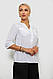 Блуза однотонна, колір білий, 230RR-96-1, фото 3