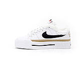 Зимові жіночі кросівки Nike Court Legacy Lift White Black (з хутром) DM7590-100, фото 3