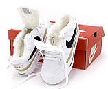 Зимові жіночі кросівки Nike Court Legacy Lift White Black (з хутром) DM7590-100, фото 6