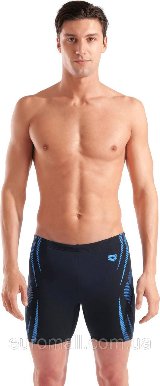 Плавки-шорти для чоловіків Arena POSEIDONIA SWIM MID JAMMER чорний, бірюзовий Чоловічий 95, фото 1