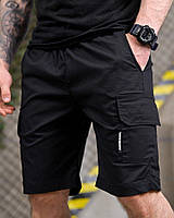 Тактичні шорти 762 Black ріп-стоп з поясом на резинці та адмін-кармани S [n-9264]