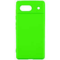 Чохол TPU GETMAN Liquid Silk Full Camera для Google Pixel 6 Салатовий / Neon Green