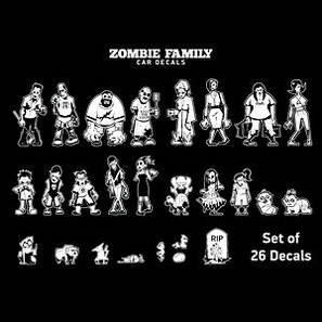 Наклейки в машину Сім'я Зомбі Ходячі Мерці Walking Dead, фото 2