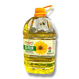 Олія 5 л + соняшникова рафінована ТМ "Порада"