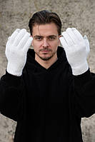 Теплі зимові сенсорні перчатки рукавиці 5-73 Without Morgan White