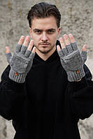 Теплі зимові сенсорні перчатки рукавиці без пальців 3-30 Without Jude Gray