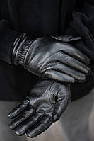 Шкіряні теплі зимові сенсорні перчатки рукавиці 1-59 Without Tomy Black