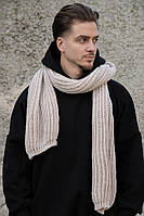 Теплий в'язаний шарф Without Carry Beige