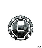 Наклейка на кришку бака мотоцикла чорна 3D карбон, фото 2