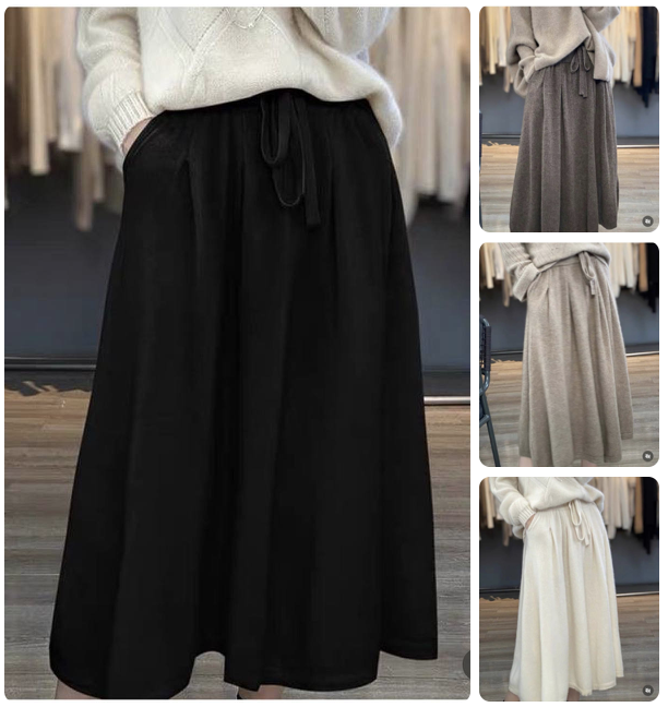 Стильна жіноча спідниця з двосторонньої ангори Модель : 1554-1267 Кольори: шоколад , молоко , беж , чорний, фото 1