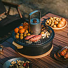 Настільна кругла піч із решіткою гриль Naturehike CNK2550CF010, 36*32.6*12 см, хромоване залізо, фото 4