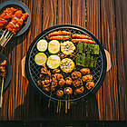 Настільна кругла піч із решіткою гриль Naturehike CNK2550CF010, 36*32.6*12 см, хромоване залізо, фото 6