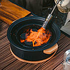 Настільна кругла піч із решіткою гриль Naturehike CNK2550CF010, 36*32.6*12 см, хромоване залізо, фото 8