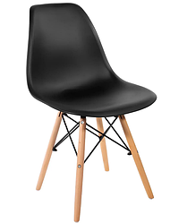 Крісло кухонне В 173 табурет на ніжках дерево бук у вітальню стілець на кухню чорний