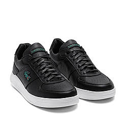 Чоловічі шкіряні кросівки Baseshot Black — чорні на білій підошві (весна/осінь)