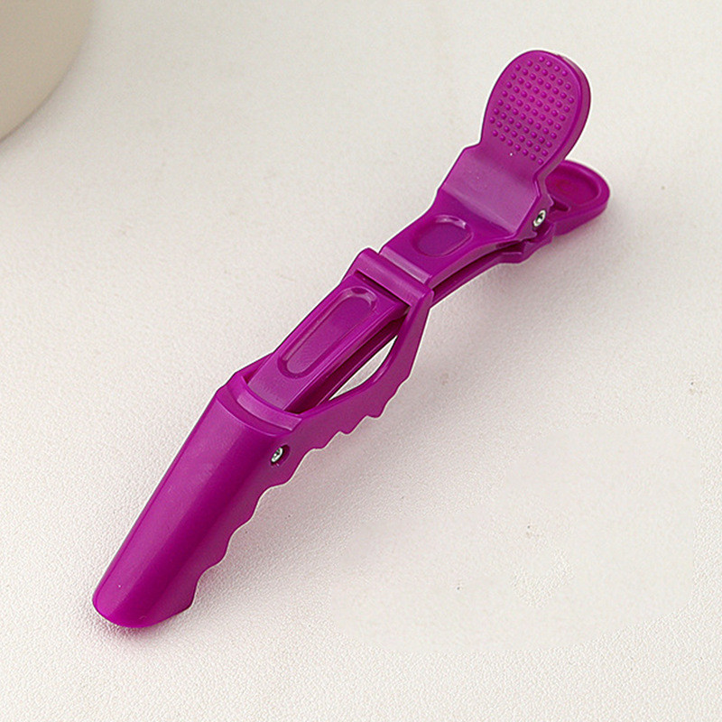 Затискач для волосся крокодил пластиковий фіолеиовий, фото 1