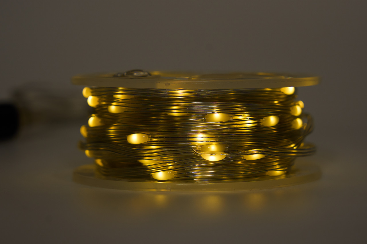 Світлодіодна гірлянда на котушці з павер банком та пультом , 3 м, 300 л, теплий білий, IP44 (721367), фото 1