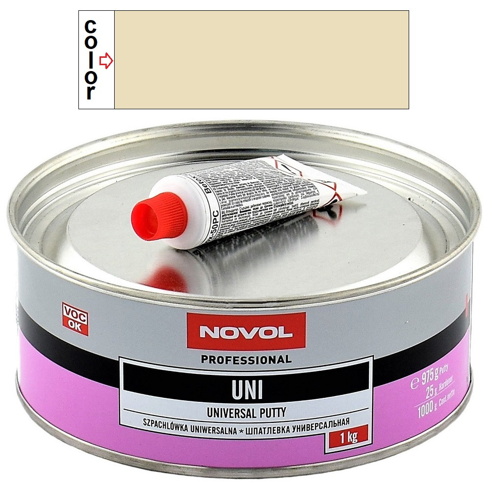 Універсальна середньозерниста шпаклівка Novol Uni 975+25г
