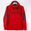 Худі Fabric of the Universe червона тепла м’яка якісна на флісі з принтом Dragon Unit MK-IV, фото 2