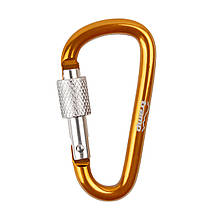 Набір алюмінієвих карабінів Трамп 6 см з муфтою UTRA-307-оранжевий 10 шт легкі та надійні