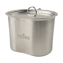 Казанок Tribe Scout 0.7 л сталевий T-FH-0011-metal легкий і компактний для подорожей