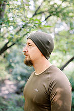 Шапка флісова Tribe Fleece Hat T-KF-0018 OS оливкова матеріал - Меріно універсальний колір - оливка