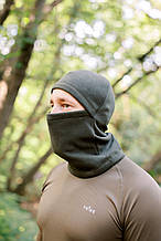 Флісова балаклава Tribe Fleece Balaclava T-KF-0021 OS оливкова зимова з дихальним отвором