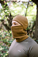 Флісова балаклава Tribe Fleece Balaclava T-KF-0021 OS койот зимова з дихальним отвором