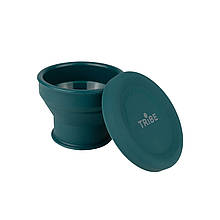 Стакан Tribe Складний Шот 90 мл з силіконовою кришкою T-FF-0030, океан, туристичний