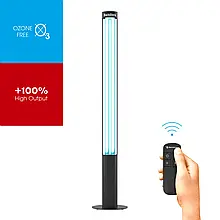 Бактерицидний облучувач BactoSfera 360° U95 +100% RC-TIMER Чорний, потужність 95 Вт