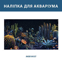 Наліпка для акваріума, Яcкраві кактуси для фону у тераріум (400х650), фото 4