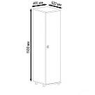 Сучасна шафа-пенал ЛДСП корпус 450 мм Пенал закритий МДФ фасад з 5 полицями для зберігання речей, фото 7