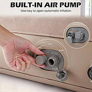 Надувне ліжко двоспальне з електричним насосом 190*125*20 см, фото 4
