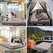 Надувне ліжко двоспальне з електричним насосом 190*125*20 см, фото 5