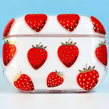 Чохол Clear Case Strong Design №1 для навушників AirPods Pro Watermelon Strawberry