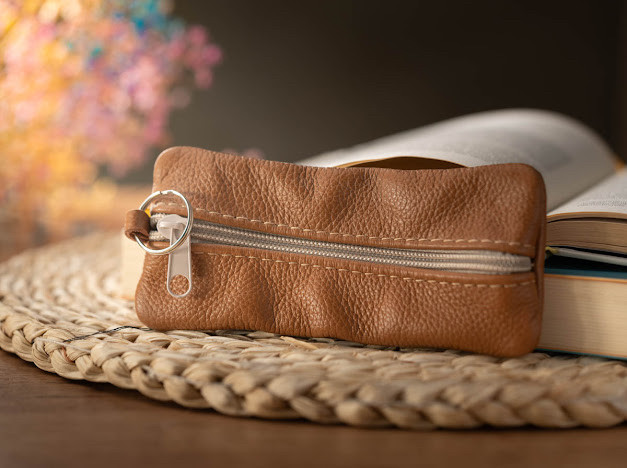 Ключниця шкіряна Рижа 6,5х15,8см, фото 1